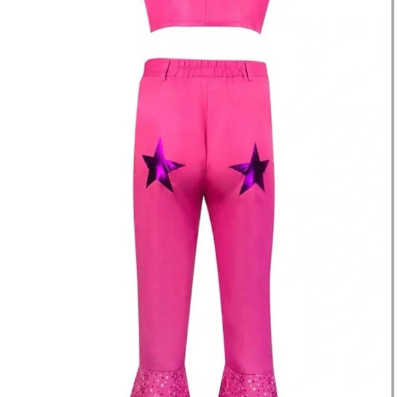 Women Girls Margot Robbie Cosplay Cowgirl Costume 70s 80s Size Large - Picture 3 of 15